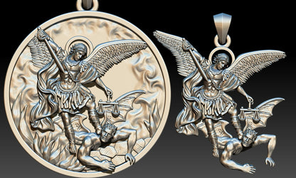 St Michael Archangel Pendant 925 Sterling Silver Necklace Gift Women