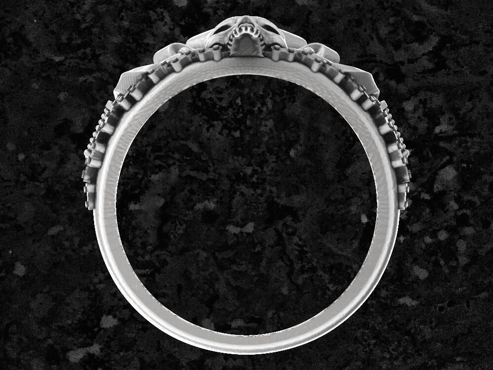 Motorcycle Club Skull Gothic Punisher Biker Ring US7-15 Harley Men Rider Ring