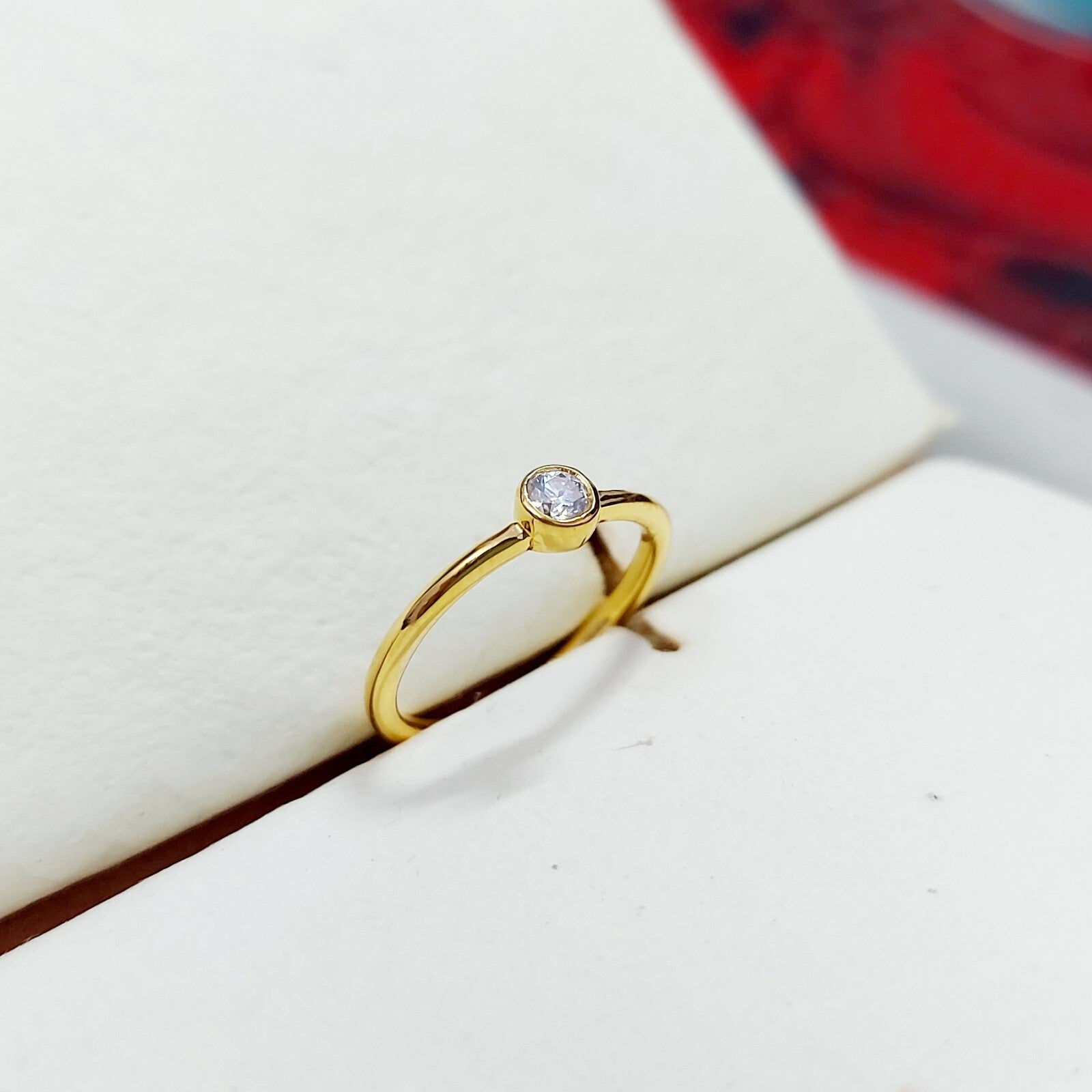 Solitaire Moissanite Ring Silver Minimalist Simple Engagement Ring Gift US5 ~15