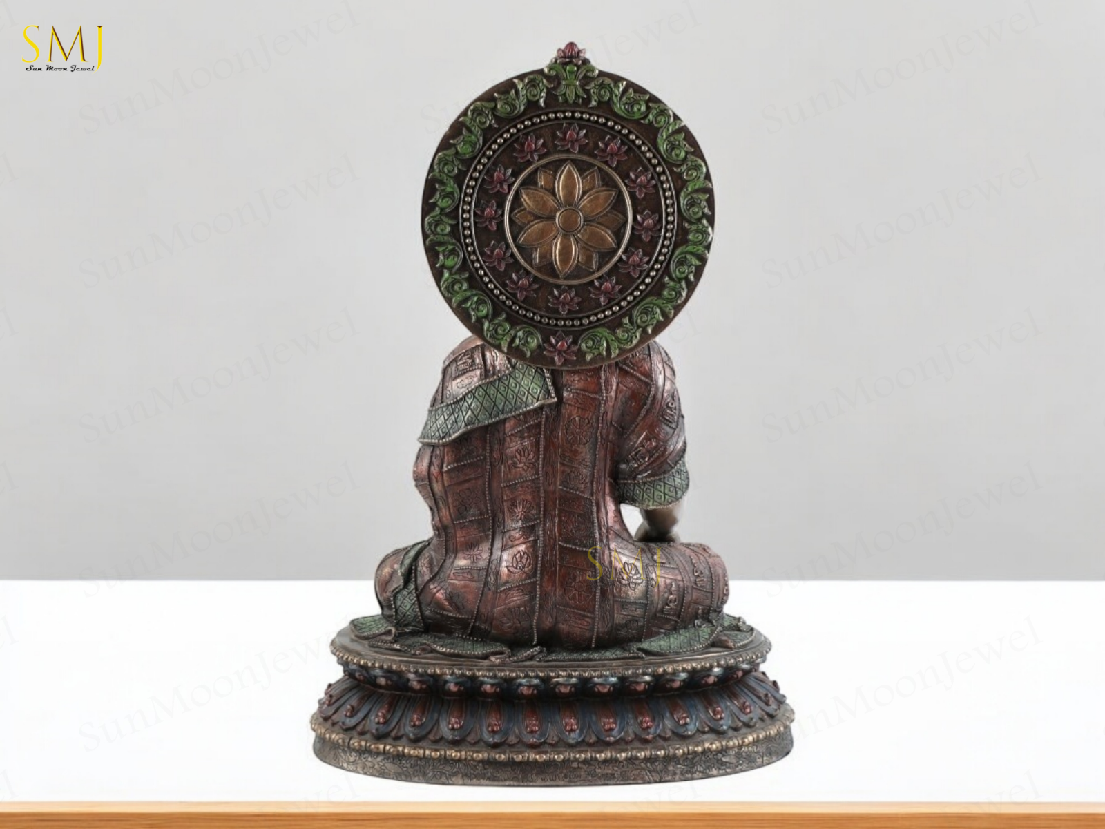 Copper Finish Buddha Statue Buddha Amitabha Meditation & Home Decor And Gift