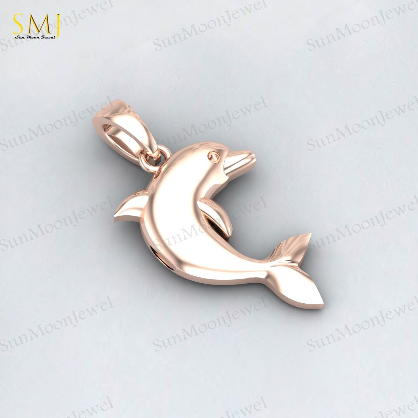 925 Sterling Silver Dolphin Necklace Dolphin Charm Pendant Ocean Animal Dolphin