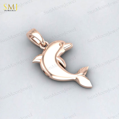 925 Sterling Silver Dolphin Necklace Dolphin Charm Pendant Ocean Animal Dolphin