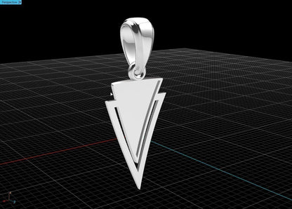 Silver Triangle Pendant Jewelry Classic Triangle Necklace Luxury Designer Charm