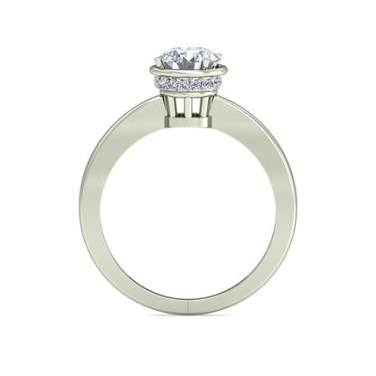 Round Cut CZ Lab Created Engagement Wedding Single Diamond Women Ring US5-15