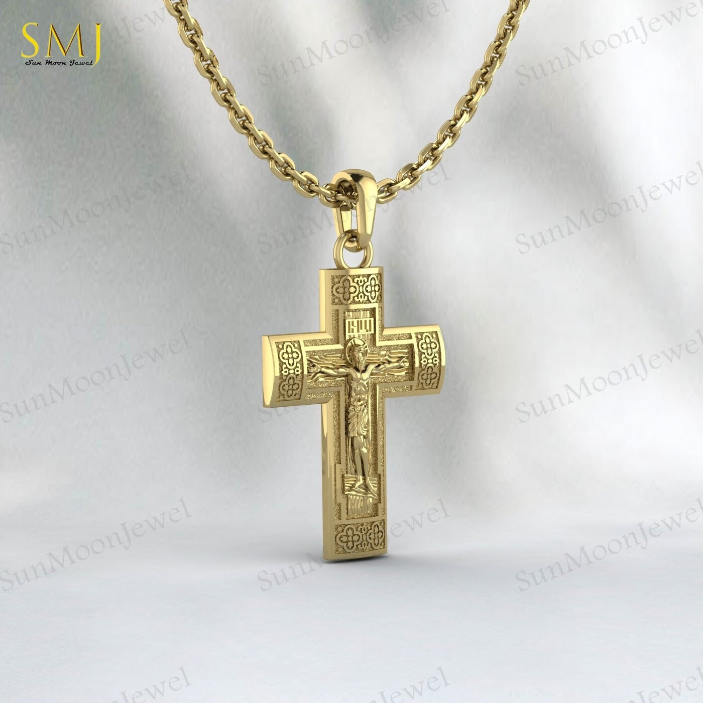 Jesus Ascension Necklace Christian Cross Religious Pendant 925 Silver Christmas