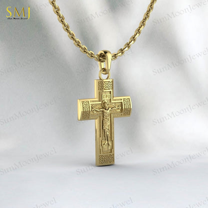 Jesus Ascension Necklace Christian Cross Religious Pendant 925 Silver Christmas