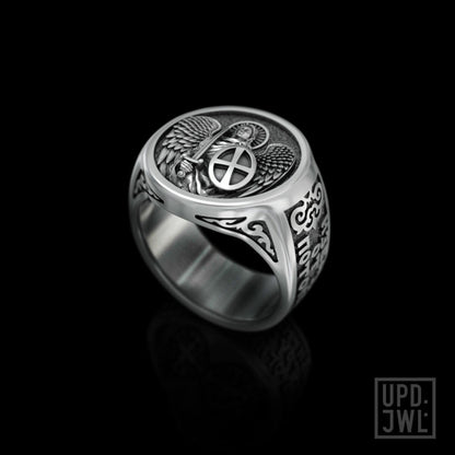 Saint Michael Archangel Men’s Ring Silver Handmade Ring Archangel Michael Us7~15