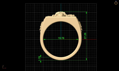 Gothic Brass Pirate Skull Ring Biker Men’s Handcrafted Bold Skull Jewelry US5~15
