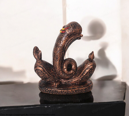 Modern Art Ganesha Statue Antique Copper Finish Home Office Decor Gift 20cm