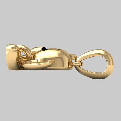 Brass Baby Elephant Pendant Baby Jewelry Gift Animal Charm Elephant Necklace