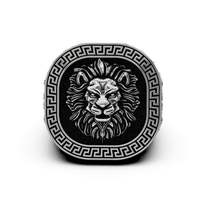 Lion Head 925 Sterling Silver Ring Handmade Men’s Animal Ring Jewelry US5~15