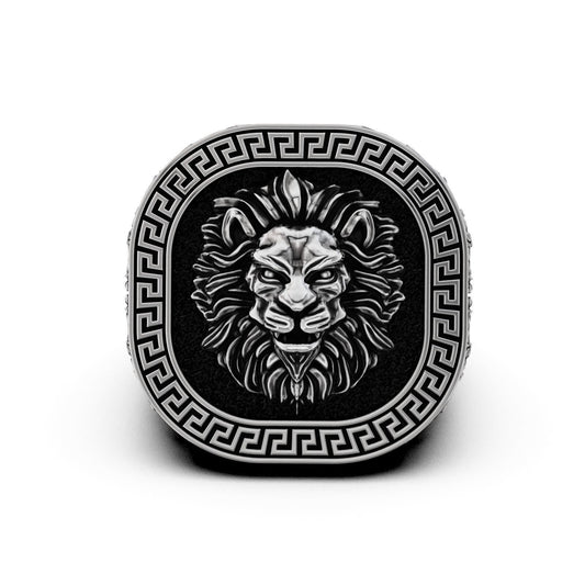 Lion Head 925 Sterling Silver Ring Handmade Men’s Animal Ring Jewelry US5~15