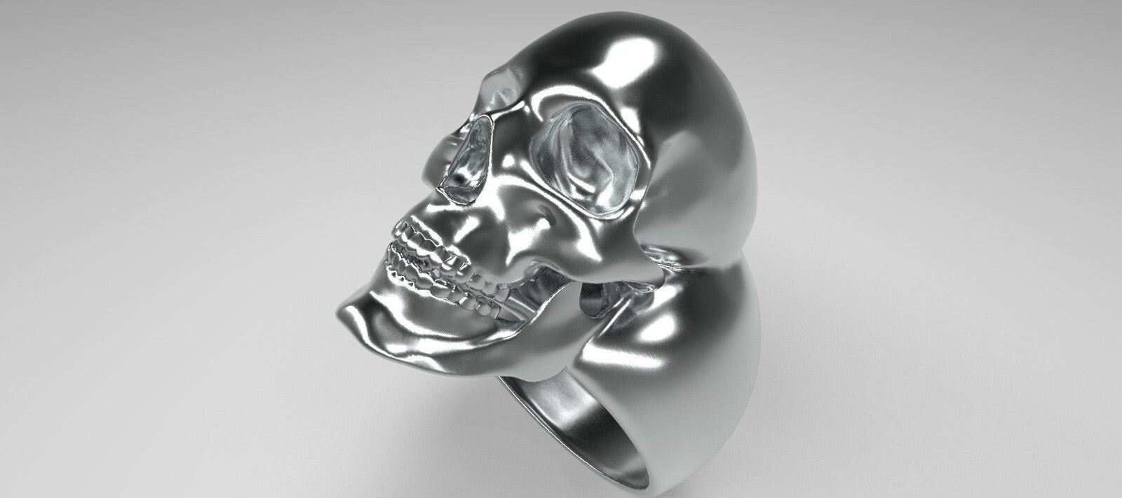 Keith Skull Ring 925 Sterling Silver Retro Heavy Gothic Skull Biker Ring Us5~15