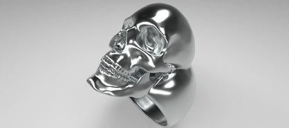 Keith Skull Ring 925 Sterling Silver Retro Heavy Gothic Skull Biker Ring Us5~15