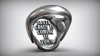 925 Sterling Silver Santa Claus Saint Nicholas Believe Ring Santa Ring US5 ~15