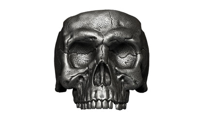Men's Silver Heavy Metal Skull Ring High Polish Gothic Biker Ring Jewelry Us5~15