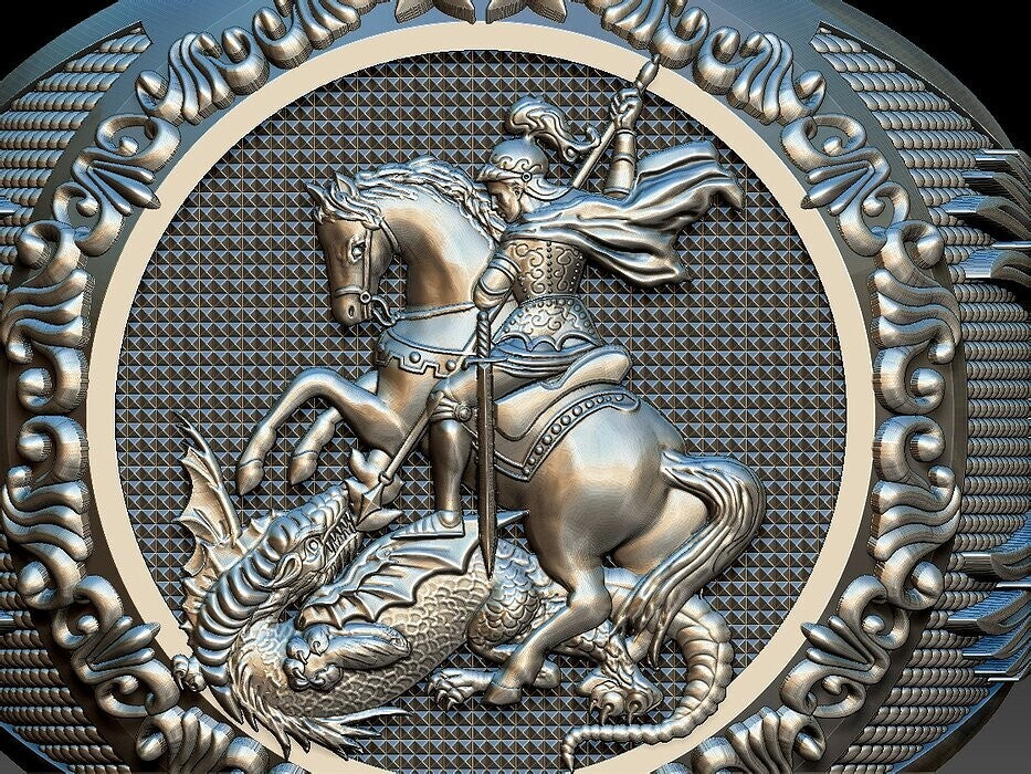 925 Sterling Silver Saint George Ring US5 ~15 Men's Signet Dragon Biker Ring Men