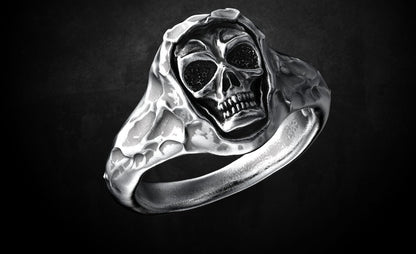 925 Sterling Silver Skull Ring Gothic Biker Punk Hip Hop Men Jewelry Ring US5~15