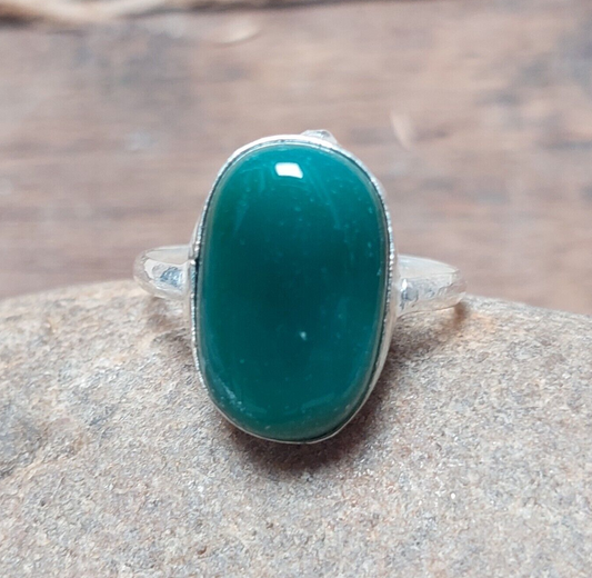 Green Onyx Ring, 925 Sterling Silver, Dainty Ring, Handmade Ring, Designer Ring