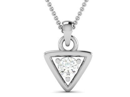 Trillion Shape Moissanite Pendant Luxury Solitaire Silver Trillion Pendant Men