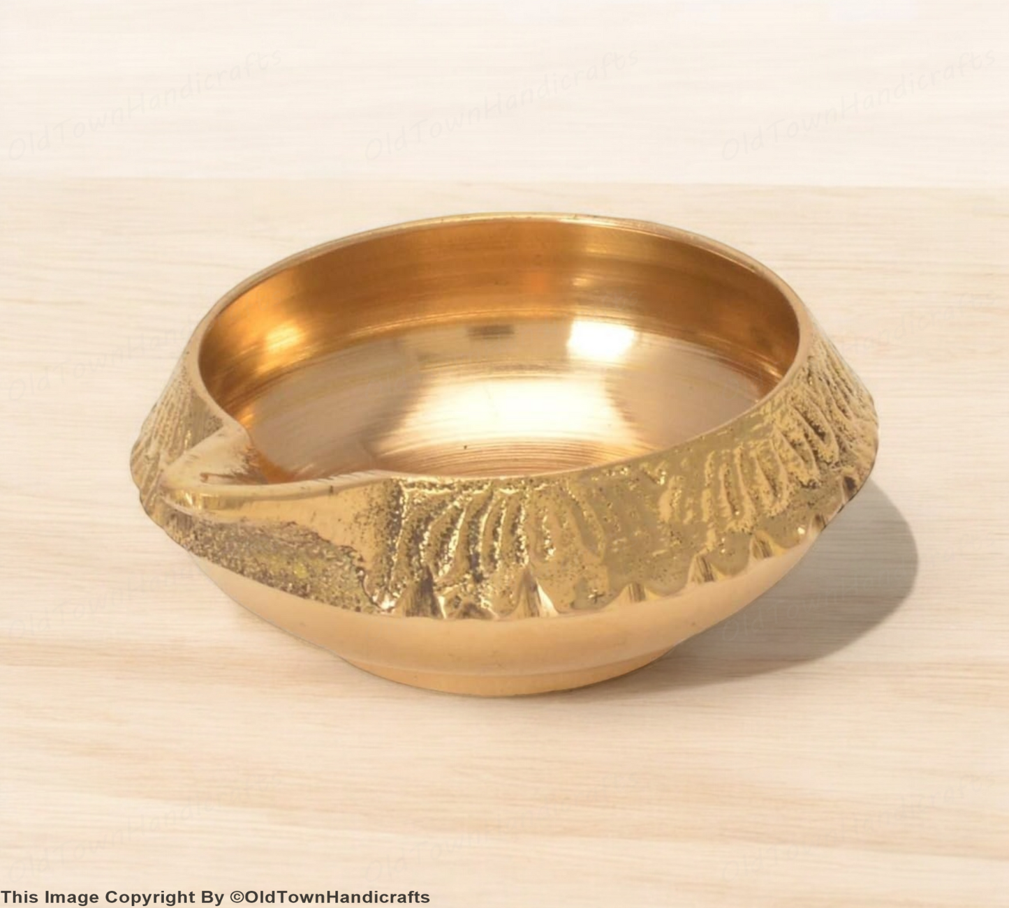 Handcrafted Diya Solid Brass Divi Lamp Elegant Indian Art for Home Office Decor