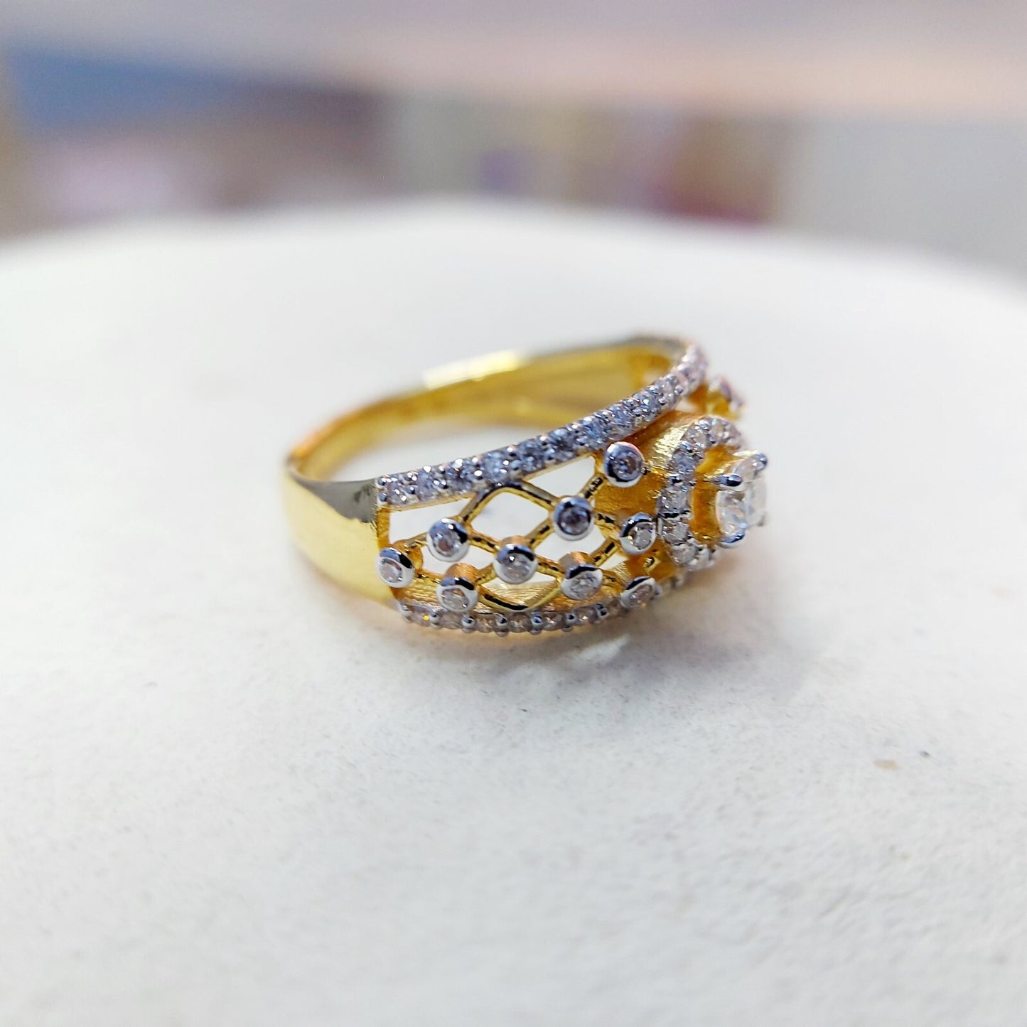 Lab Moissanite Engagement Ring Huge Solitaire Halo Anniversary Gift Ring Us5~15