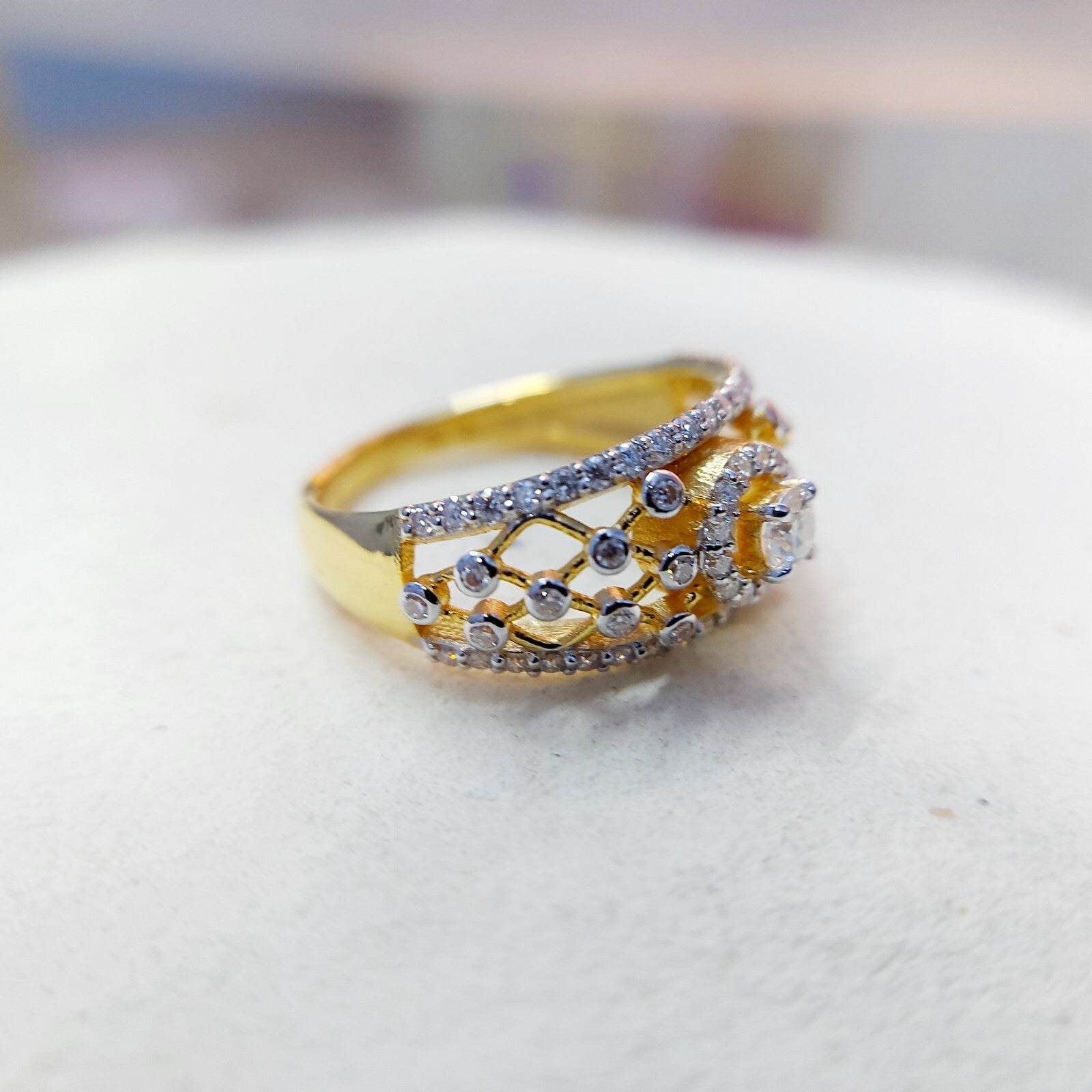 Lab Moissanite Engagement Ring Huge Solitaire Halo Anniversary Gift Ring Us5~15
