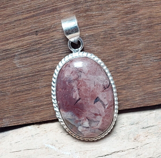 Rhodochrosite Gemstone 925 Silver Handmade Pendant Necklace Gift For Her Mother
