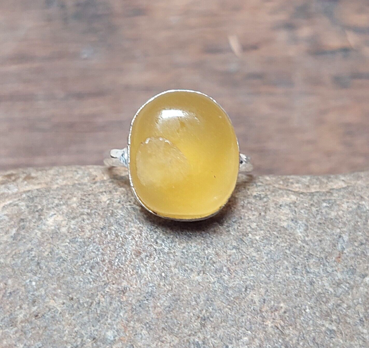 Yellow Agate 925 Sterling Silver Ring,Mens Handmade Ring,Gift For Him