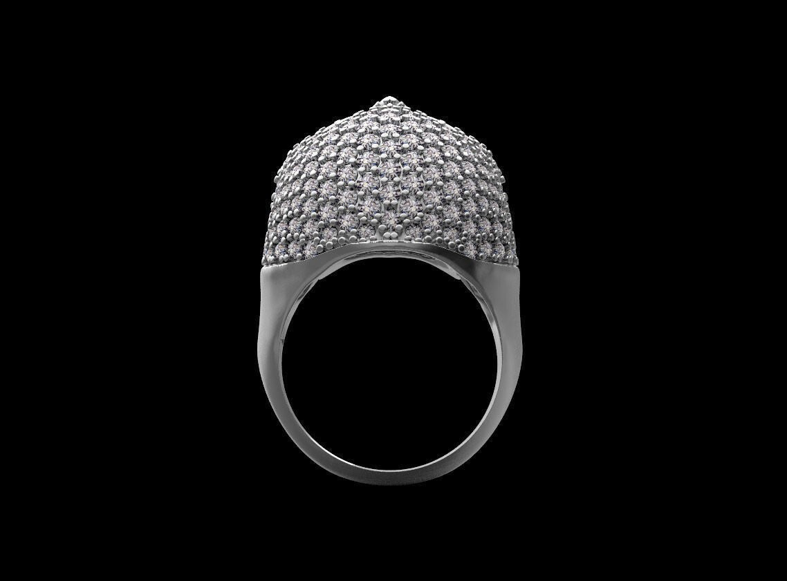 Men Skull Ring 925 Silver Moissanite Skull Ring Handmade Biker Jewelry US7~15