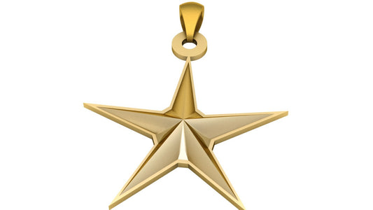 Simple Star Pendant Brass Men Women Fashion Jewelry Gift Star of David Necklace