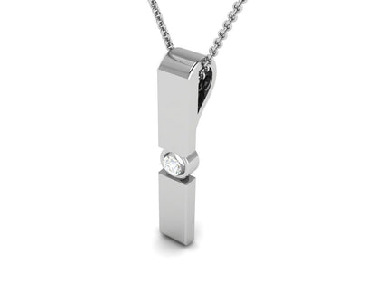 925 Sterling Silver Round Cut Solitaire CZ Pendant Gift For Him Family Necklace
