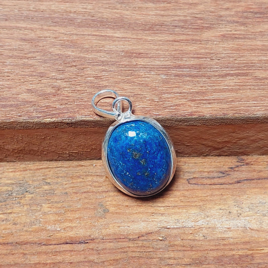 925 Sterling Silver Ovel Blue Lapis Lazuli Pendant,Women Pedant Gift For Her
