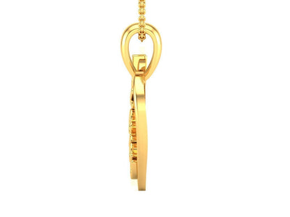 Heart Shape I Love You Brass Pendant Necklace For Women Wife Mom Christmas Gift