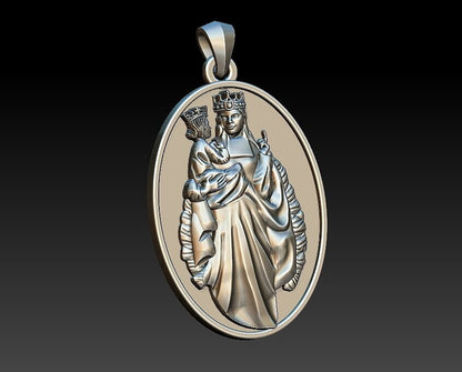Saint Ann Medal Pendant Necklace Silver Catholic Prayer Gift US5~15 Religious