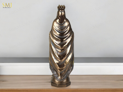 Saint Mary Statue with Church Handmade Virgin Mary Saint Home Decor Saint Mary