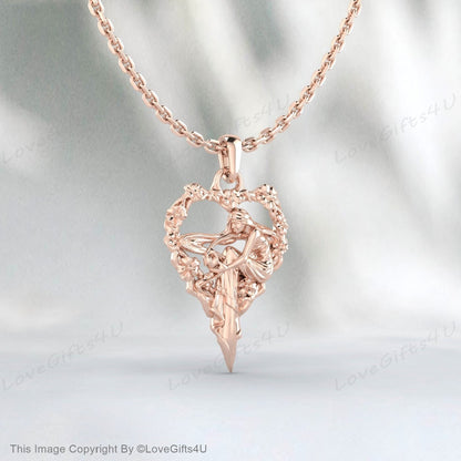 925 Silver Freya necklace Freyja goddess Fertility Goddess of love pendant