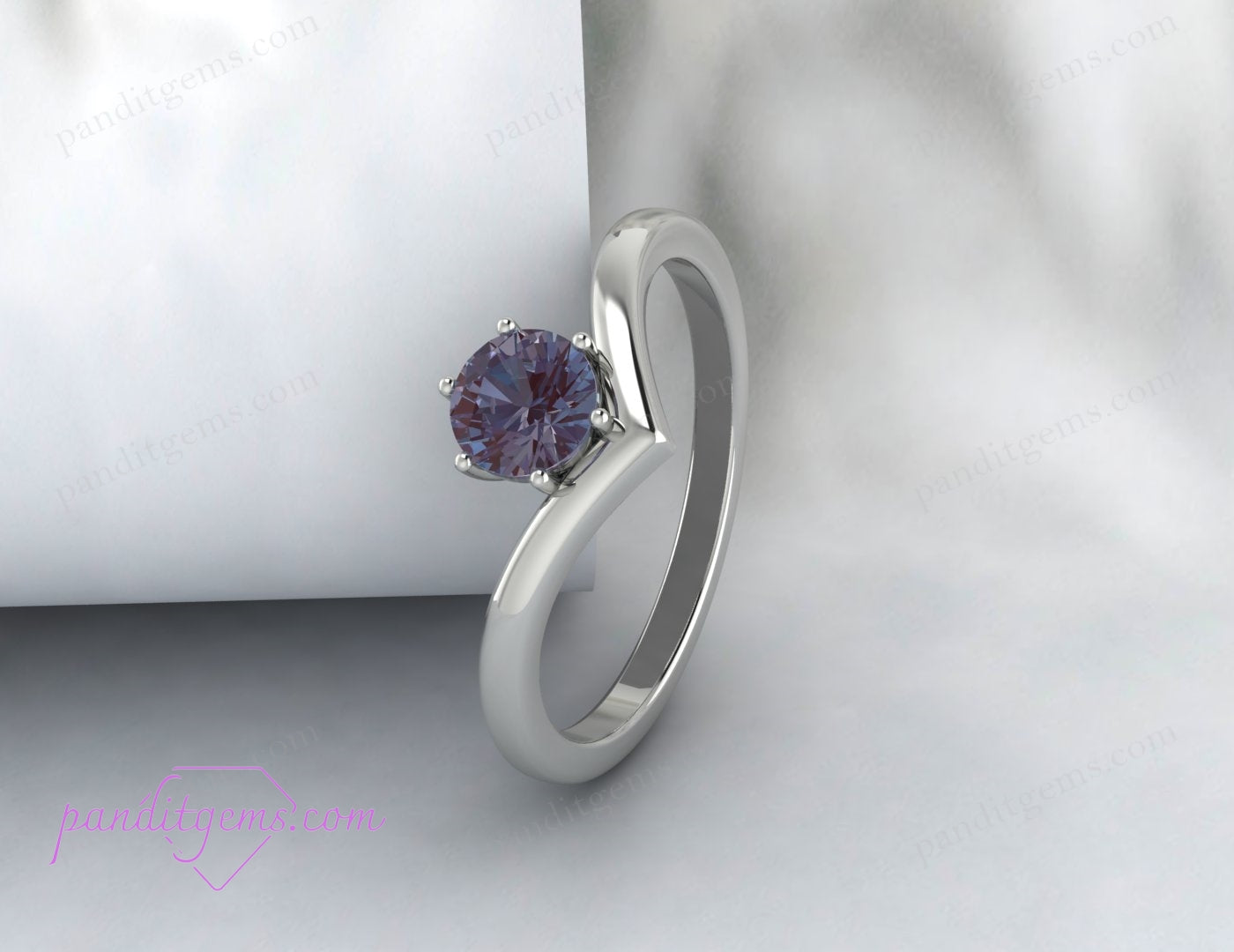 Alexandrite V Shape Ring - Perfect for Stacking and Layering