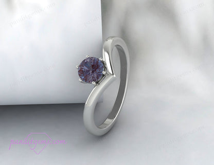 Alexandrite V Shape Ring - Perfect for Stacking and Layering