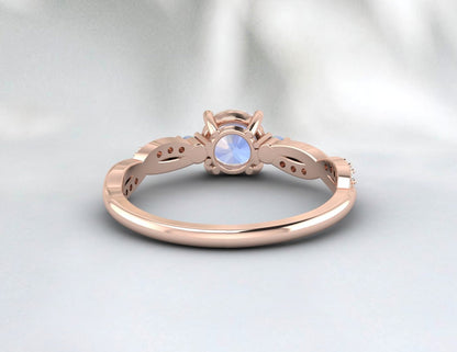 Bague infini opale et pierre de lune bague de fiançailles bague opale bague pierre de lune