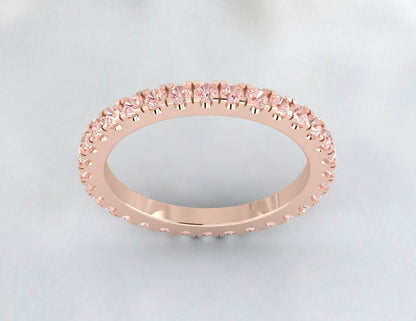 Morganite Band Full Eternity Band Wedding Band Anniversary Ring