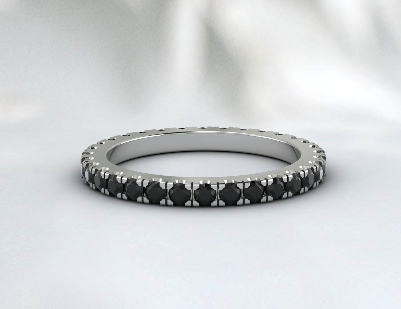 Black Onyx Engagement Ring Eternity Band Wedding Band Christmas Day