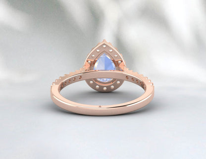 Bague de fiançailles en pierre de lune arc-en-ciel naturelle, bracelet de mariage Unique en diamant