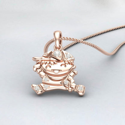 Pendentif bébé garçon en or rose, collier à breloques pour enfants, bijoux Disney World