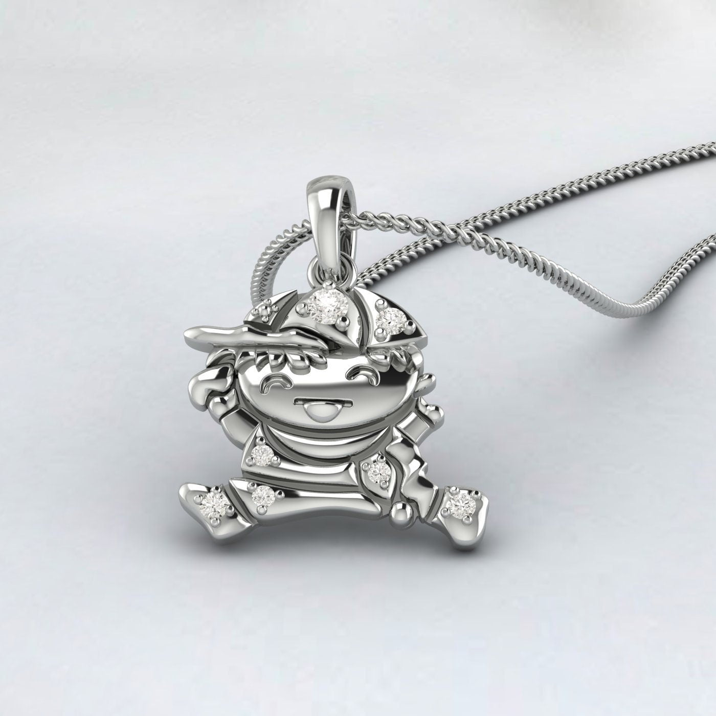 Pendentif bébé garçon en or rose, collier à breloques pour enfants, bijoux Disney World