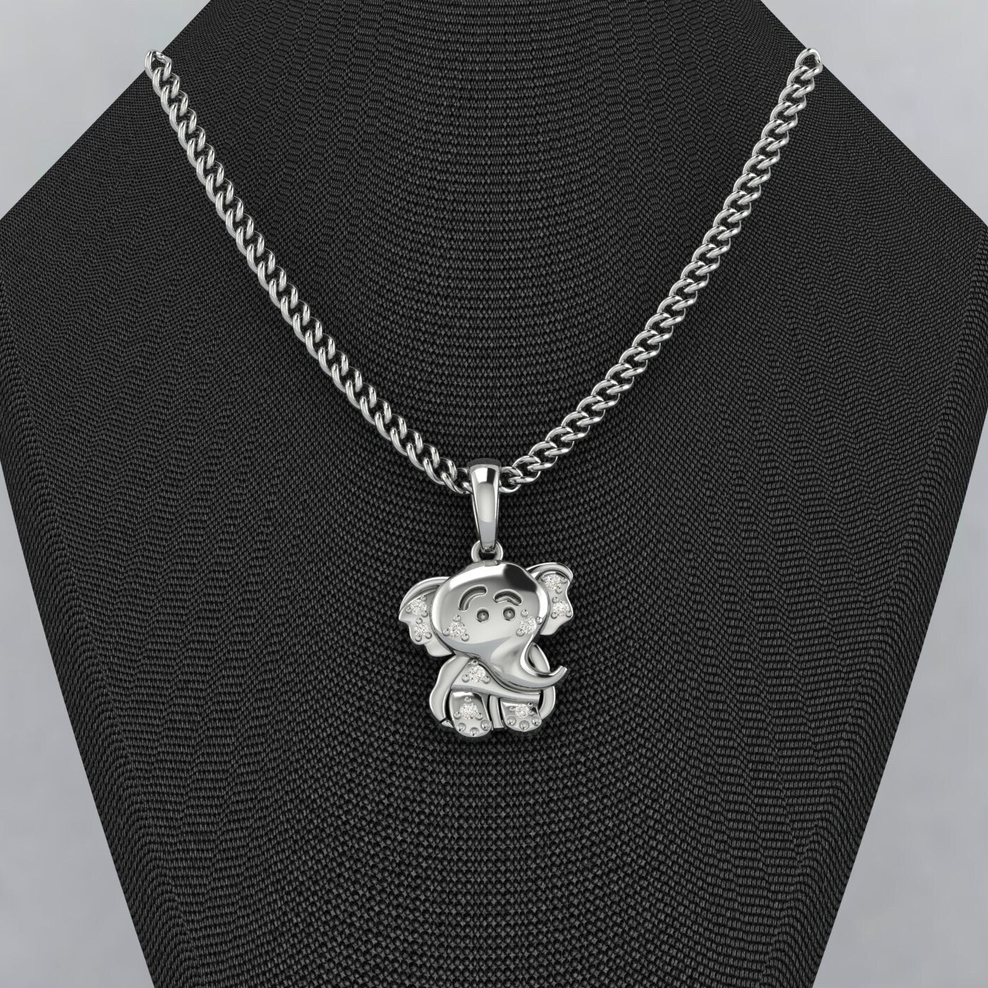 Collier Ganesha, Pendentif Ganesha en or, Cadeau du 18e anniversaire, Collier Bébé Ganesha, Pendentif éléphant, Collier pour enfants, Cadeau de diamant simulé