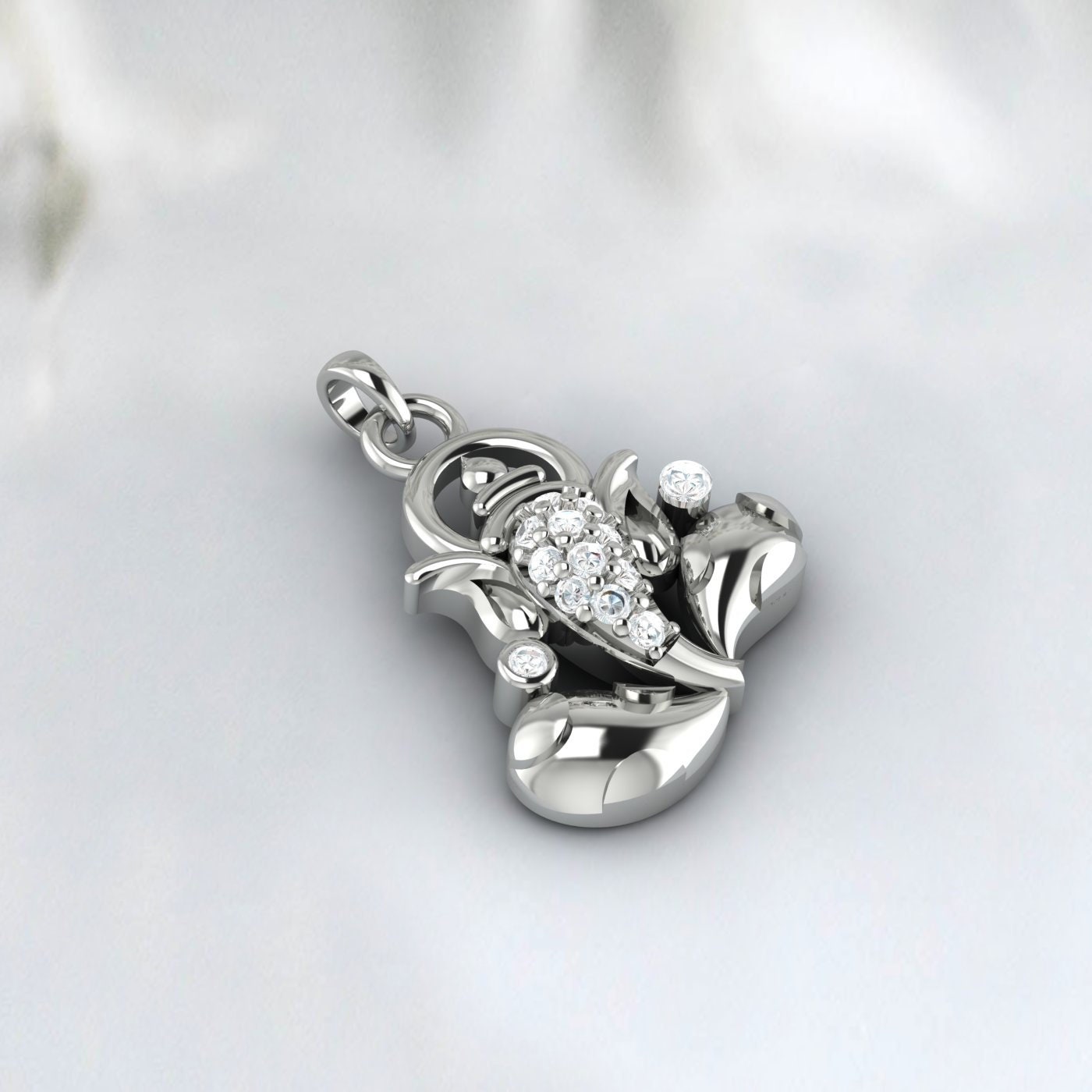 Pendentif Ganesh en diamant - Collier de charme religieux - Collier de religion indienne - Bijoux collier de mode - Collier Ganesh en or - Idées cadeaux