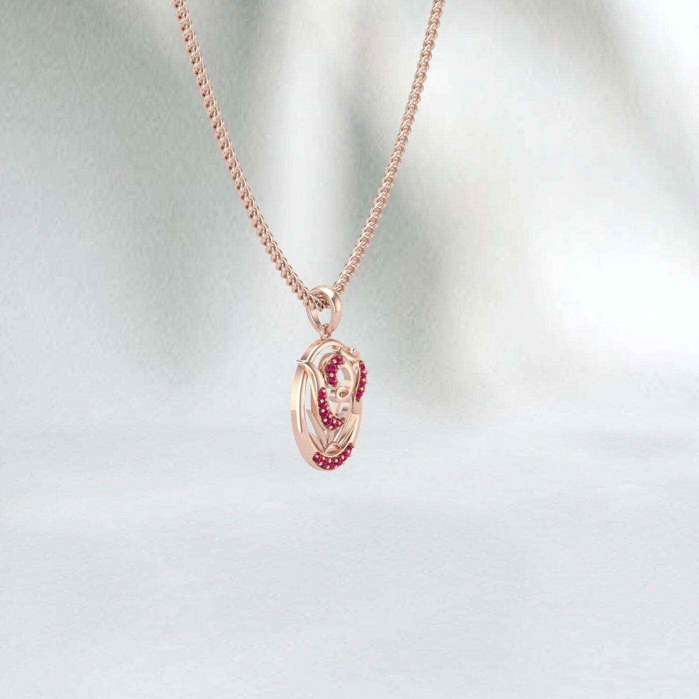 Ruby Om Necklace Enso Necklace Om Necklace Dainty Zen Necklace Aum Necklace Gold Om Pendant Ohm Necklace Om Jewelry Yoga Jewelry