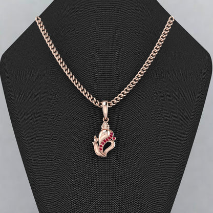 Ruby God Ganesha Pendentif en argent sterling Ganesh Pendentif Ganesh Bijoux Seigneur Ganesha Médaillon pour hommes et femmes Pendentif spirituel indien