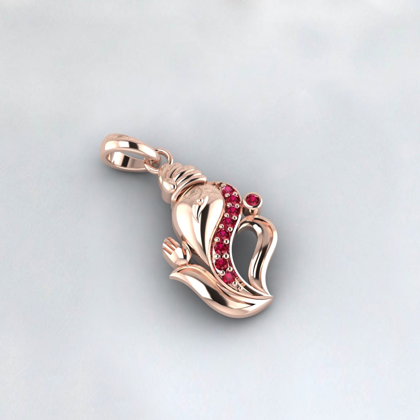 Ruby God Ganesha Sterling Silver Pendant Ganesh Pendant Ganesh Jewellery Lord Ganesha Locket For Men And Women Indian Spiritual Pendant